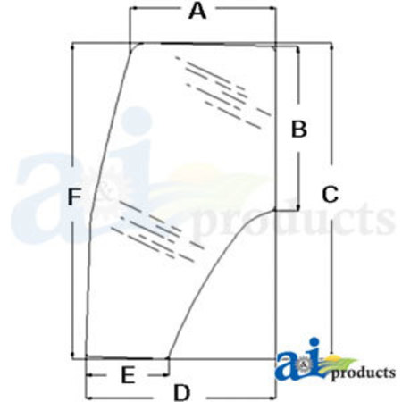 A & I PRODUCTS Glass, Door (LH) 66" x46.5" x4.5" A-82036001